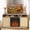Natural Wood, variant on Parrot Uncle 47" Fluted Corner Fireplace TV Stand for TVs up to 55", Corner Media Console with 18" Electric Fireplace