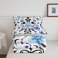 thumbnail image 5 of Homewish Vintage Damask Flowers Twin Comforter Sets,Bohemian Floral Bird Bedding Set,Blue,Light Gray Reversible,2-Piece,1 Comforter and 1 Pillowcase, 5 of 7