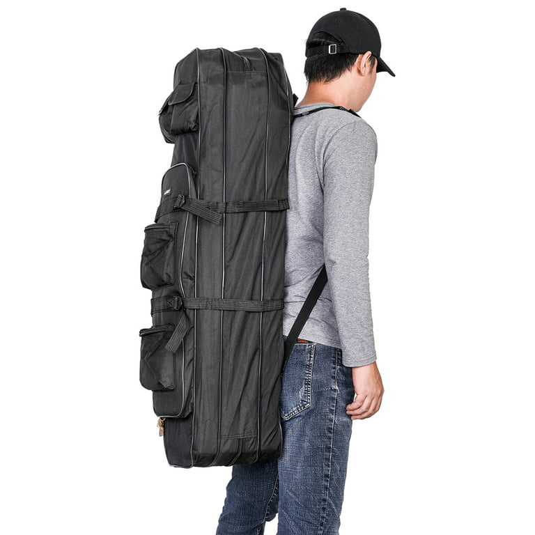 Outdoor 3 Layer Fishing Bag Backpack 80cm/100cm Fishing Rod Reel Carrier  Bag Fishing Pole Tackle Bag Carry Case Travel Bag 