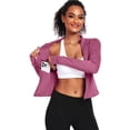 thumbnail image 3 of NELEUS Womens Athletic Jackets Zip Up Yoga Workout Jacket Short Coat Slim Fit With 2 Inner Pockets,Rose Red,US Size S, 3 of 9