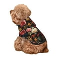thumbnail image 5 of Honeii Rose Flowers Print Small Dog Hoodies Pet Hooded Sweatshirts Fall Winter Puppy Cat Sweaters Warm Clothes for Small Dogs Outfits Costume-Large, 5 of 7