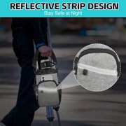 Crutch Bag Pouch, Water-Resistant Premium Zipper Pouch for Crutches, Lightweight Crutches Pouch Storage Tote for Adults Men, Women and Kids(Gray)