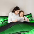 thumbnail image 5 of Manfei Speed Racing Car Full Size Comforter Sets 3-Piece for Teen Boys Men, Green Sports Car Bedding Comforter Set, Race Car Game Bedding Sets, Luxury Bedroom Decor, 5 of 8