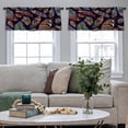 thumbnail image 5 of LALILO Kitchen Curtain Valance Watercolor Aquatic Bright Rod Pocket Window Curtain 52"x 18" Set of 2, 5 of 7