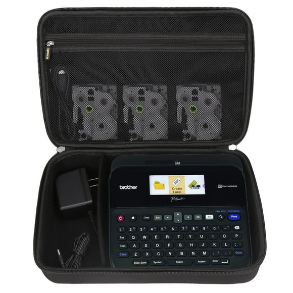 Funda de viaje Aproca para Brother P-Touch PTD600 negra