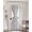 Gray, variant on Gray Leaf Blackout Door Curtains for French, Glass,Front, Back, Patio Door, Modern Botanical Foliage Plant Country Pastoral Thermal Insulated Rod Pocket Window Curtain Drapes With Tiebacks 25"x72"