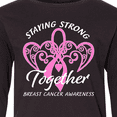 thumbnail image 4 of Inktastic Staying Strong Together with Pink Breast Cancer Ribbon Long Sleeve Youth T-Shirt, 4 of 5