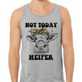 thumbnail image 2 of Not Today Heifer Tank Top Unisex Medium Grey, 2 of 5