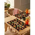 thumbnail image 4 of Hello Fall Placemats Set of 6 Fall Maple Leaf Thanksgiving Black Back Heat Insulation Washable Place Mats, Rustic Non-Slip Table Mats for Dining Table Party Kitchen Decor,13x19 Inch, 4 of 4