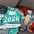 thumbnail image 5 of Class Of 2026 Graduation Blanket Throw For Grad Gifts For Her Him Women Men High School College Senior PhD Cozy Warm Fleece Decor, 5 of 9