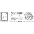 thumbnail image 2 of DIY Toilet Rules Bathroom Quotes Wall Stickers Removable Vinyl Lettering Wall Art Decals for Bathroom Lavatory Toilet Large Wall Sticker Home Decor Black, 2 of 9