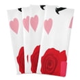 thumbnail image 2 of Love Birds and Hearts Kitchen Towels Set of 4 Tea Towels for Kitchen Decorative Waffle Dishcloths 28x18in, 2 of 7