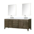 thumbnail image 2 of Laurel 84 in W Grey Oak Double Vanity, Cultured Marble Top, Faucet Set, & 36 in Mirrors, 2 of 6