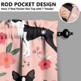 thumbnail image 5 of Dog Print Kitchen Curtains 36 Inch Short - 3 Panel Set, Cute Puppy & Floral Design, Rod Pocket Pet Lover Curtains 100% Polyester, Paw & Bone Pattern for Kitchen, Living Room, Bedroom, Easy Wash, 5 of 6