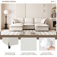 thumbnail image 3 of MODERNLUXE 94" Oversized Modular Sectional Sofa,U-Shape Sofa Couch with 2 Pillows,2 Ottomans,Chenille Fabric and Deep Seat,5 Seat Modular Sofa Couch for Living Room Apartment Office,Beige, 3 of 7