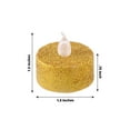 thumbnail image 3 of Efavormart 12 Pack - Gold Glitter Flameless LED Candles - Battery Operated Tea Light Candles, 3 of 10