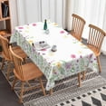 thumbnail image 2 of Nanqianyi Spring Floral Tablecloth Waterproof & Oil 52" x 70" Green Leaves Printed For Dinner Party, 2 of 5