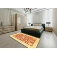 thumbnail image 4 of Ahgly Company Indoor Rectangle Abstract Chrome Gold Yellow Oriental Area Rugs, 8' x 12', 4 of 6