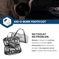 thumbnail image 4 of Disc-O-Bed Youth Double Cot Kid-O-Bunk w/ 200 Pound Capacity & Carry Bags, Black, 4 of 9