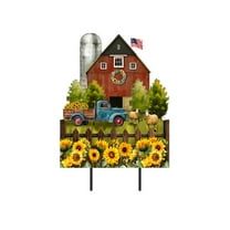 Briarwood Lane Sunflower Barn Metal Art