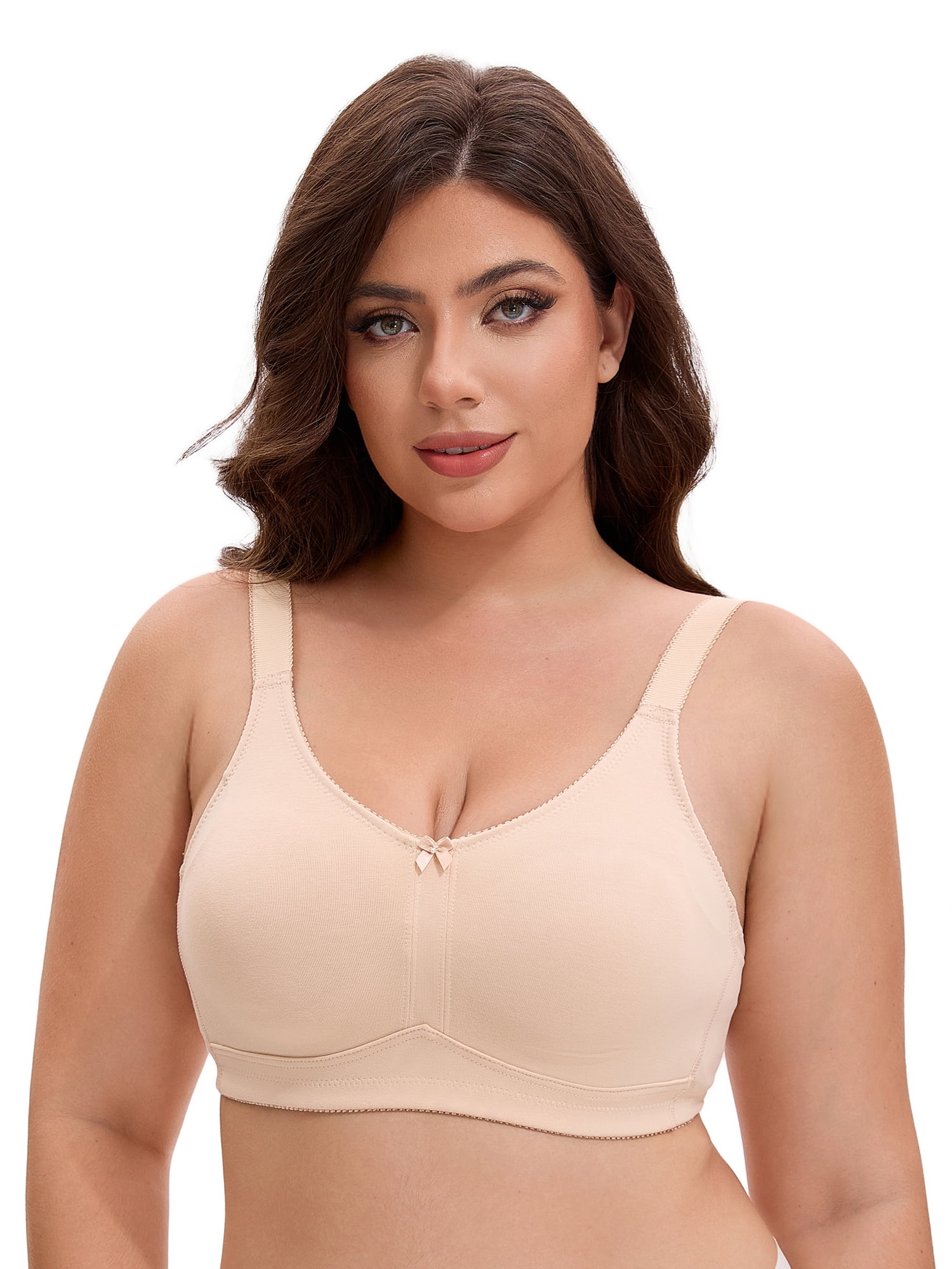 Unique Bargains Women's Pocket Bra for Silicone Breast Forms Minimizers Beige 36 B