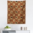 thumbnail image 1 of Safari Tapestry, Medallion Pattern of Monkey Giraffe Lion African Inspired Design, Fabric Wall Hanging Decor for Bedroom Living Room Dorm, 5 Sizes, Mustard and Brown, by Ambesonne, 1 of 1