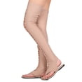 thumbnail image 2 of Women Thigh High Thong Sandal - OTK Lace Up Flat Sandal - Stretchy Gladiator Sandal - HA26 By Cape Robbin, 2 of 3