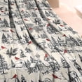 thumbnail image 3 of Beige Christmas Winter Scene Pattern Blanket,Comfortable Soft Lamb Wool Throw Blanket,All Season,Warm Lightweight Blankets for Sofa Bed Couch Living Room Chair,40"x50", 3 of 4