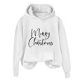 thumbnail image 2 of Haut de Noël LLJS pour Femmes, Haut Décontracté Imprimé à Col Rond à Manches Longues pour Femmes, Chandails à Capuchon Amples, 2 of 3
