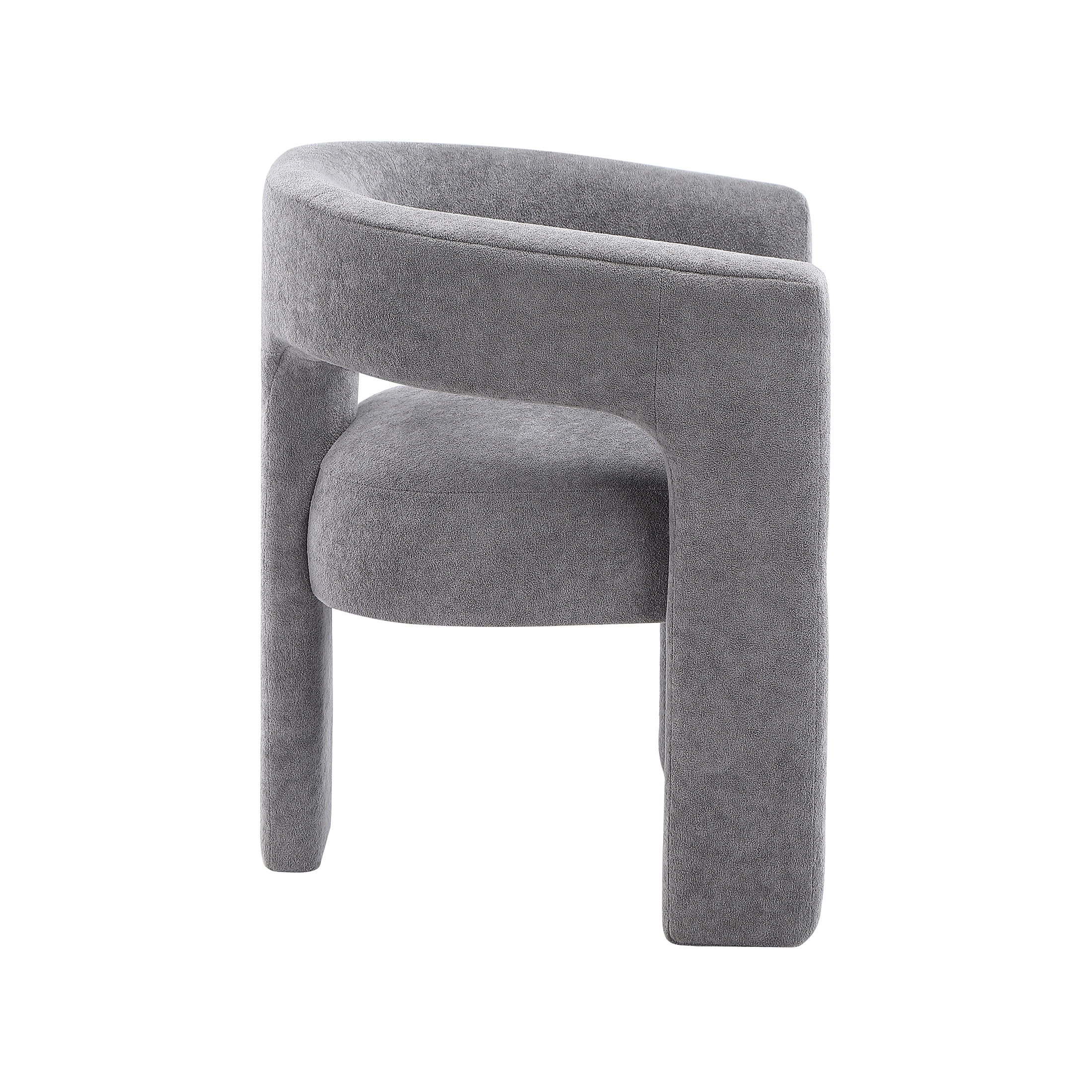 OakvillePark Kora Modern Boucle Dining Chairs, Dark Gray (Set of 2)