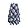 thumbnail image 5 of Women's Lattice Skirt Warm Elastic Waist Wool A-Line Pleated Tartan Winter Long Skirts, 5 of 9
