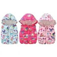 thumbnail image 2 of Baby Girls Boys Warm Puffer Jackets Vests Toddler Cartoon Hooded Waistcoats Outwear 1-5Y, 2 of 2