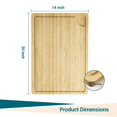 thumbnail image 2 of Yeshouse Tabla de cortar para la cocina, tabla de cortar de madera carbonizada, superficie de Color Natural claro, Extra grande para queso vegetal, 2 of 7