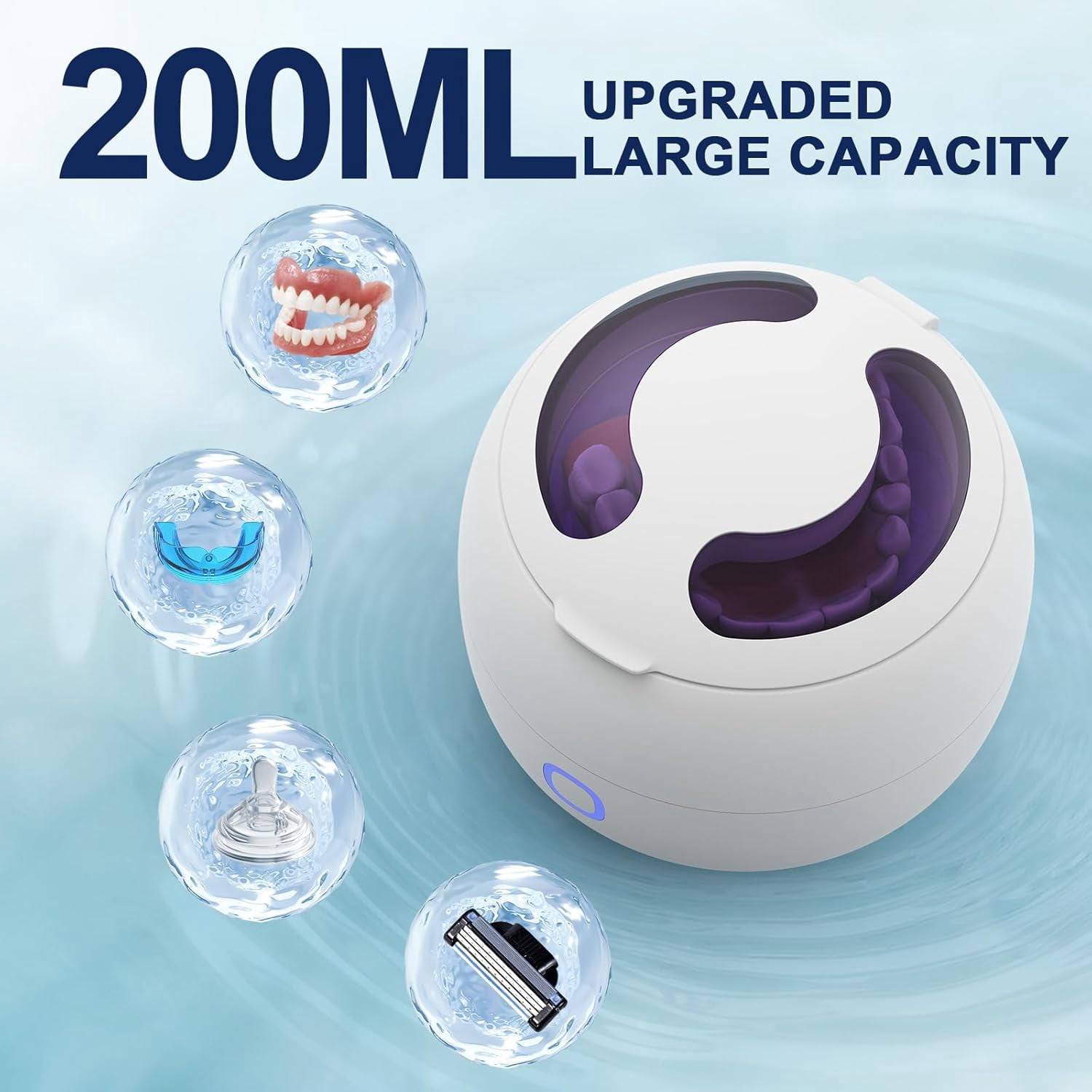 UV Light Sanitizer Ultrasonic Retainer Cleaner With UV Light - 45kHz ...