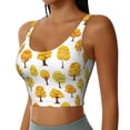 thumbnail image 2 of Bixox Women's Qutumn Tree Pattern Fitness Navel Tank Top U-Back Yoga Tank Top Sweatshirt Sports Bra, 2 of 7