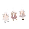 thumbnail image 5 of Lssam Angel Ornaments for Christmas Tree - Soft Handmade Baby Doll Decor with Furry Hat, Cute Pink White Grey Girl Ornaments for Holiday Decorations, 5 of 8