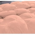 thumbnail image 3 of DNG Creations 3 Piece Luxury Pinch Pleated Comforter Set Premium 800 Thread Count 100% Egyptian Cotton-Oversized Queen Size, Solid Peach Color, 3 of 3