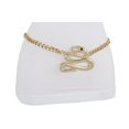 thumbnail image 7 of New Women Gold Metal Chain Hip High Big Cobra Snake Charm Buckle Belt, 7 of 7