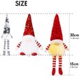 thumbnail image 4 of 1 ~ 5 uds LED brillante Gnomo lentejuelas muñeco sin rostro regalo decoraciones navideñas 2024 luz nocturna hogar adorno de árbol de Navidad Año Nuevo（2pc A4-Grey Red as picture, 4 of 5