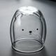thumbnail image 3 of Taza de café con leche de doble cristal con dibujo animado y boca redonda, 1 unidad, 3 of 5