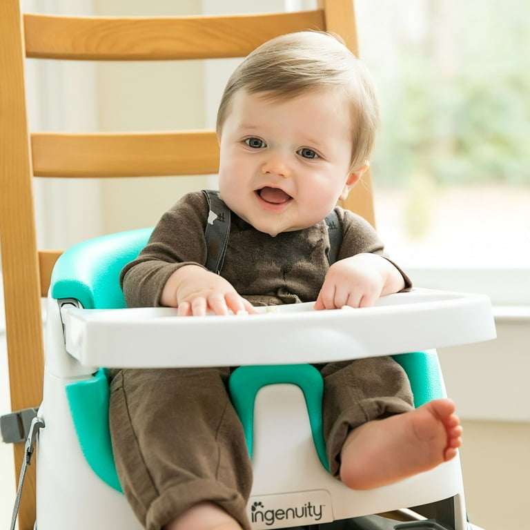  Ingenuity Baby Base 2-in-1 Booster Feeding and Floor Seat with  Self-Storing Tray - Mist