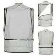 thumbnail image 3 of Tawop Mens Coats Cargo Vest Sleeveless Multi Pockets Outdoor Photographer Sports Solid Mens Clothes,Gray,3XL, 3 of 8