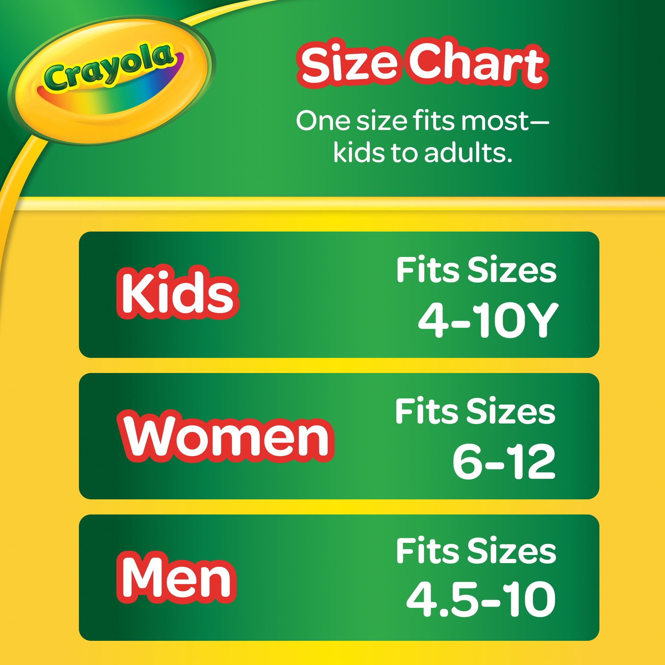 Crayola Color-In Socks Unisex Kids One Size