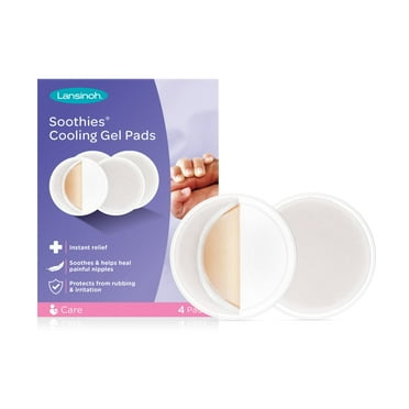 Lansinoh Soothies Cooling Gel Pads, 4 Count, Breastfeeding Essentials, Provides Cooling Relief for Sore Nipples C27