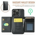 thumbnail image 4 of Dteck for iPhone 13 Case Detachable Wallet Case with Card Holder, iPhone 13 Magnetic Case Compatible with MagSafe, PU Leather RFID Blocking Flip Kickstand Credit Slots,Black, 4 of 7