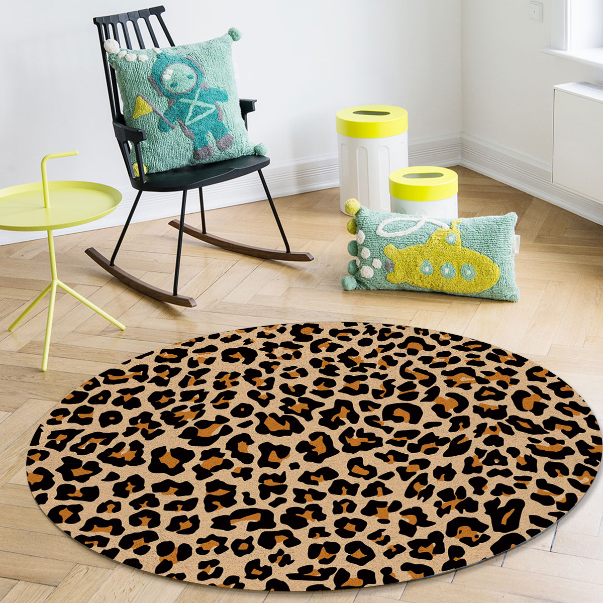 Leopard Print Cheetah for Living Room Floor Mat Bedroom Rug Large Bathroom Entrance Non-slip Doormat