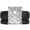 Black and Silver, variant on Emerald Cut CZ Silicone Ring Set for Women, Stackable 2-Ring Set, 10x8 mm CZ Stone, Thin Band, Patented Design, GlowStone Collection