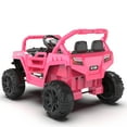 thumbnail image 5 of iRerts 12v Ride on Cars with Remote Control, Electric Ride on Toys UTV for Kids Boys Girls Ages 3-5 Gifts, Kids Cars Ride on Vehicles with Bluetooth, MP3 Music Playback, LED Light, Horn, Pink, 5 of 7