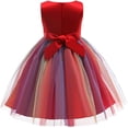 thumbnail image 2 of Flower Girls Sequin Dress Rainbow Tutu Birthday Party Princess Dress Pageant Gown, 2 of 5