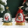thumbnail image 2 of Xmas Lighted Glitter Snow Globes Christmas Tree Home Desktop Ornaments Christmas Birthday Gift, 2 of 6